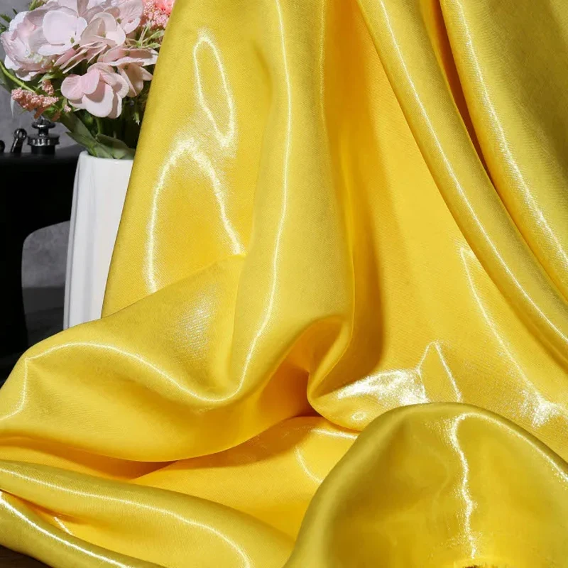 

Glossy Metallic Liquid Satin Fabric Reflective Galaxy Shiny Satin Fabric for Fashion Dress Suit Design Material By Meter