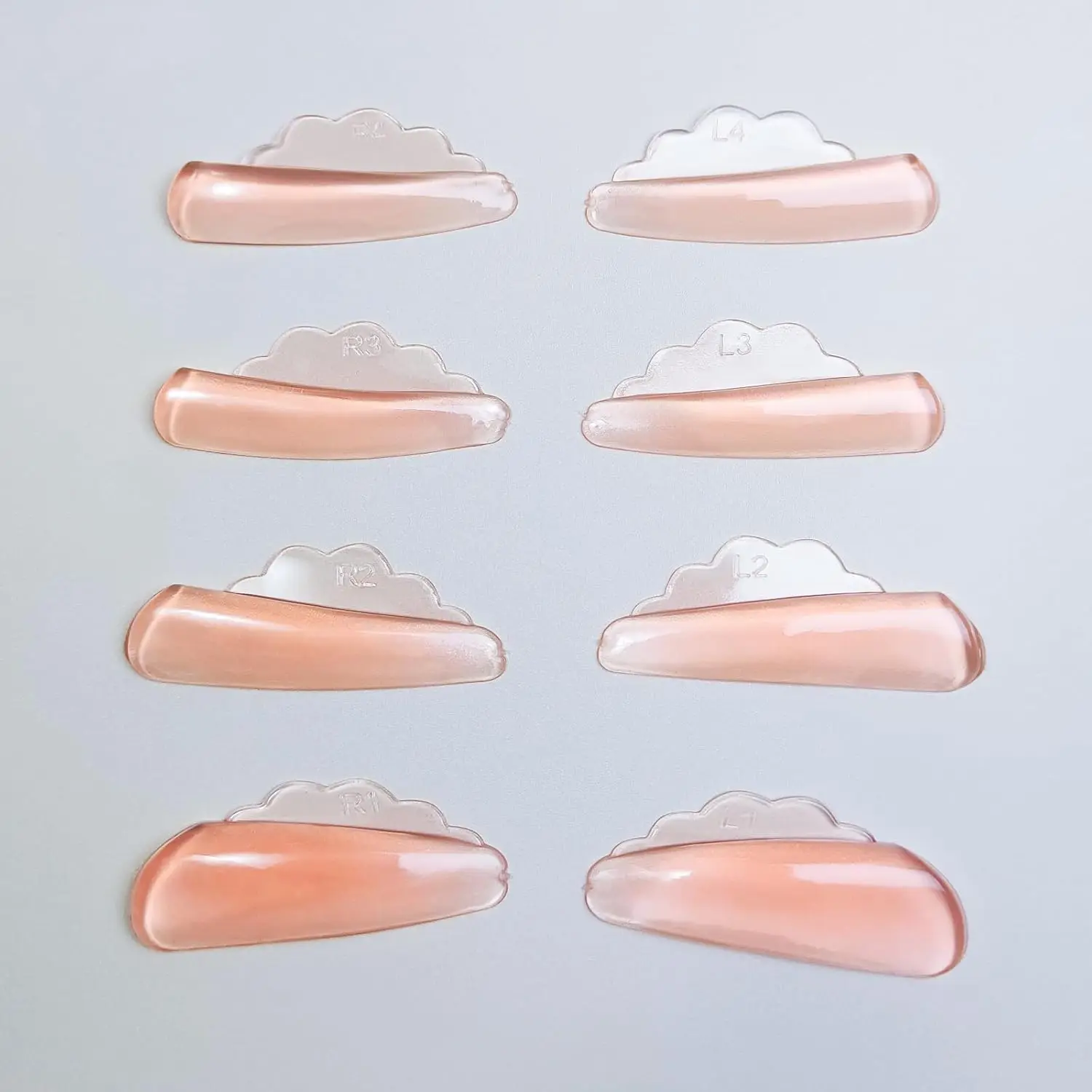 Libeauty nouveau 4 paires de colle gratuite Silicone cils Perm tige bouclier cils ascenseur Pad leva