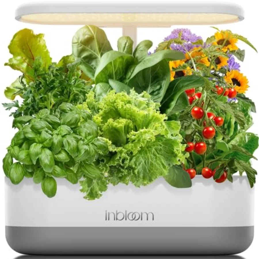 

Система для выращивания растений inBloom 12 Pods Hydroponics: домашний сад с LED-подсветкой и набором для проращивания семян, объем 4,2 л