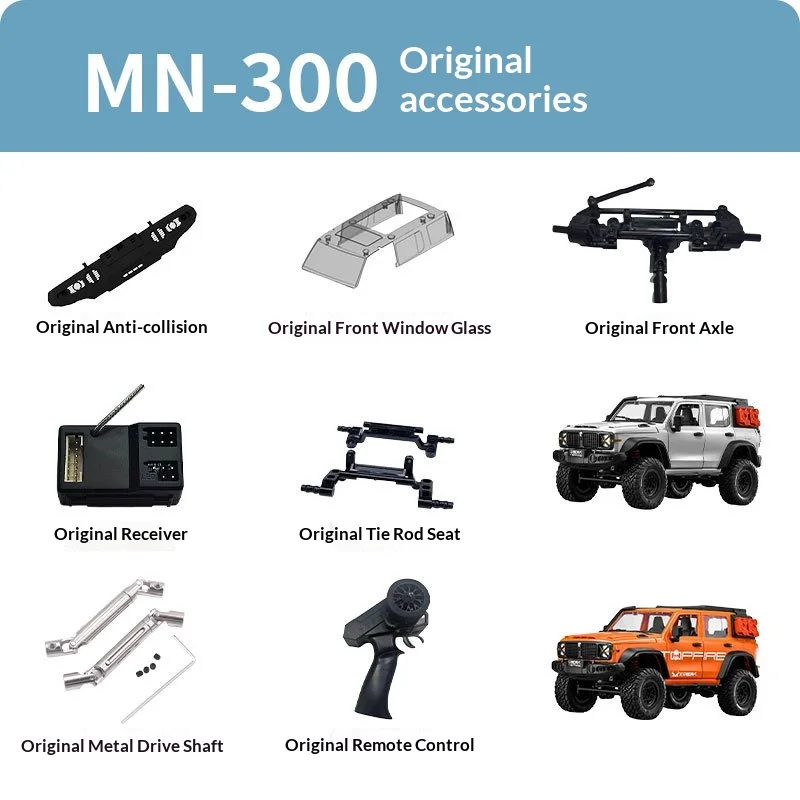 Mn Tank Mn-300 Original Accessories Wave Box Motherboard Front And Rear Axle Tire Assembly Car Shell Decoration