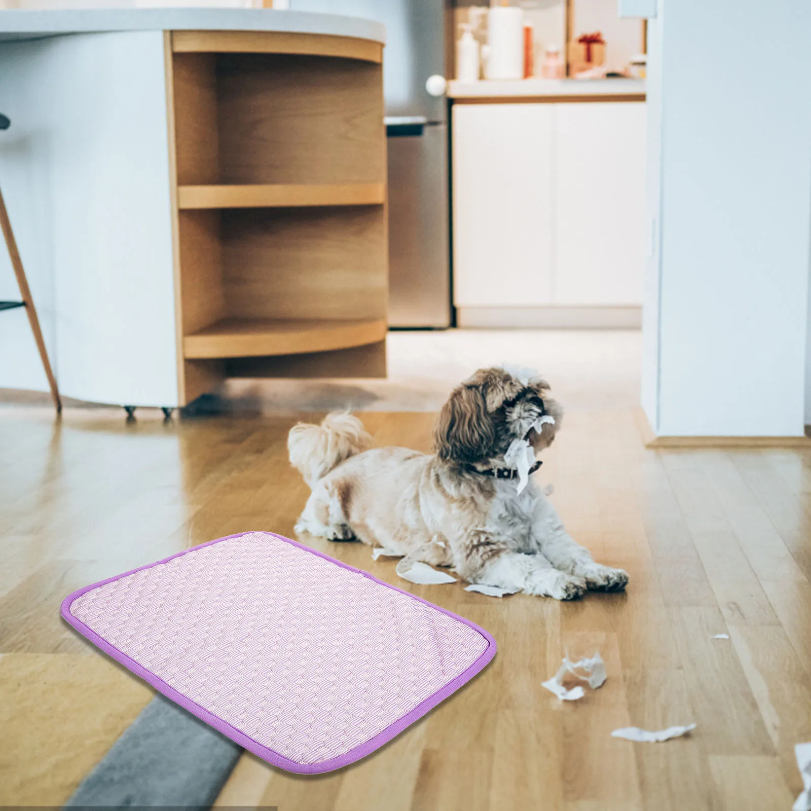

Pet Cooling Mat Shallow Purple XS Size Dog Cat Ice Silk Pad Summer Nest Cloth Bed Easy Clean Multi-functional Pet Supplies