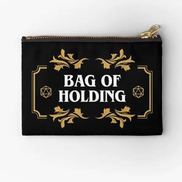 Bag Of Holding Dice Container D20 Master  Zipper Pouches Storage Small Cosmetic Women Coin Wallet Money Panties Key Underwear