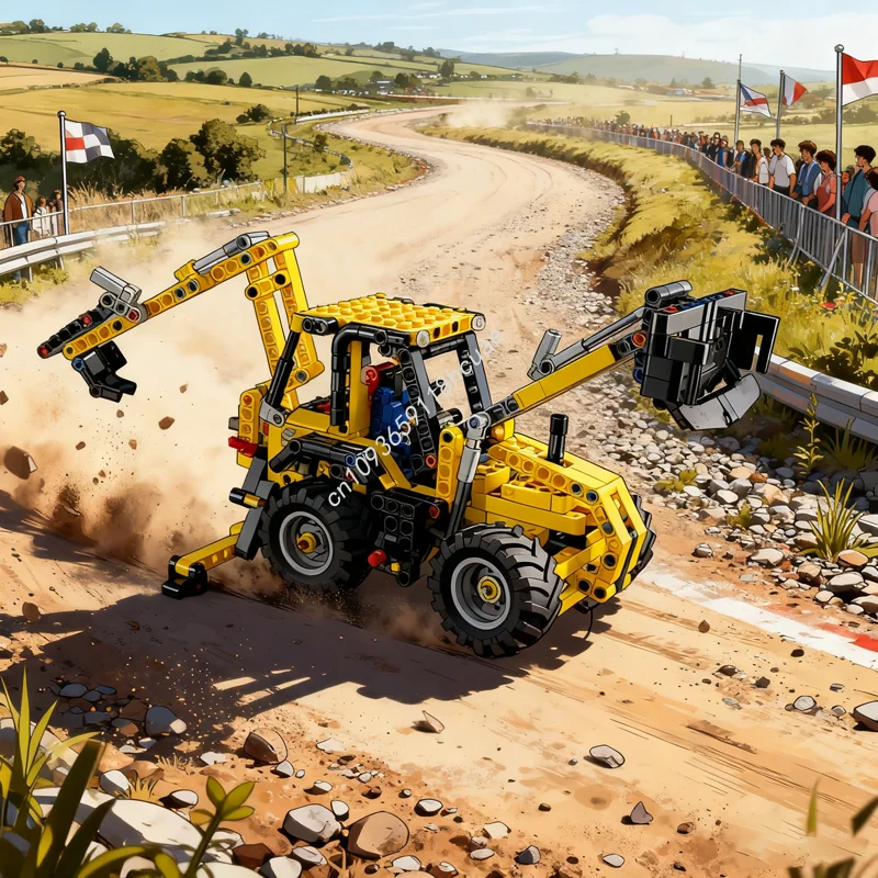 

601 шт. MOC BACKHOE LOADER техническая модель строительные блоки архитектура DIY идея образование Рождественский подарок кирпичная игрушка детский день рождения