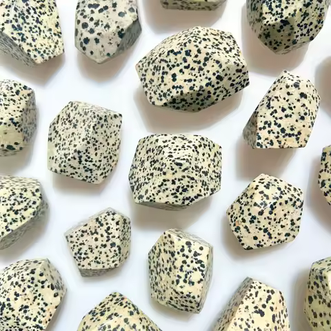 40g/120g/240g Natural Dalmatian Stone Tumble Stone, Dalmatian Jasper Raw Stone, Spotted Stone Mineral, Home Decoration Gift