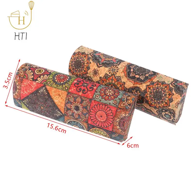 Japan Style Pressure-Resistant Antique Cork Mural Retro Glasses Case Portable Magnetic Myopia Storage Sunglassex Box For Unisex