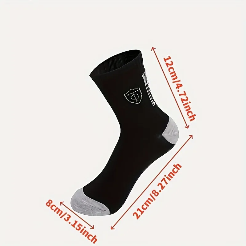 10 Pairs Men\'s All-Season Sports Socks Comfortable Breathable Soft Casual Crew Socks for Daily Wear Autumn Winter