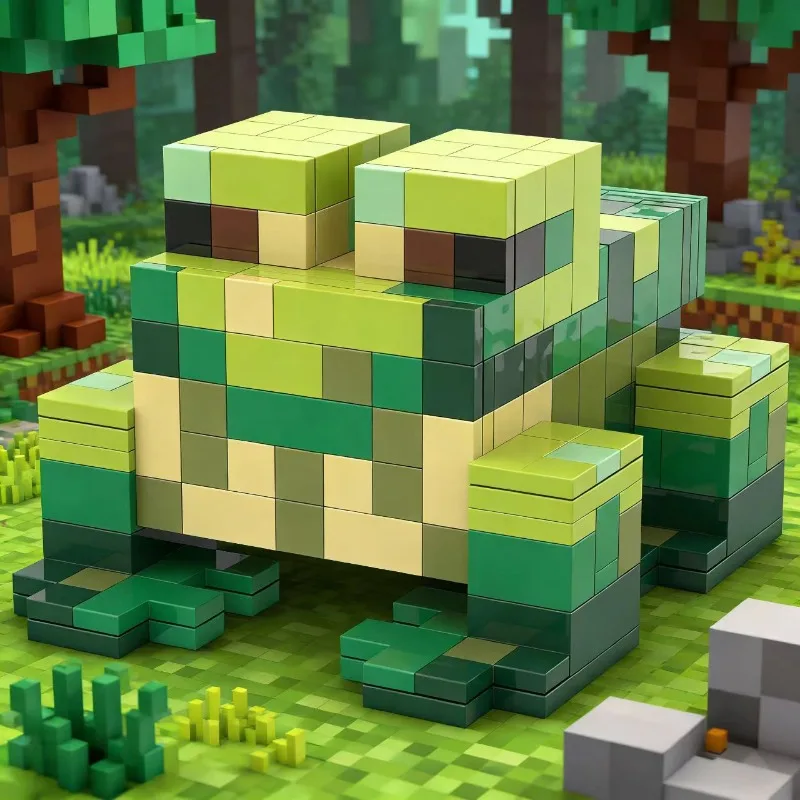 

Green Frog Building Blocks, Creative Animal Model, DIY Assembly Puzzle Toy, Festival Gift for Teens & Adults, Desktop Decoration