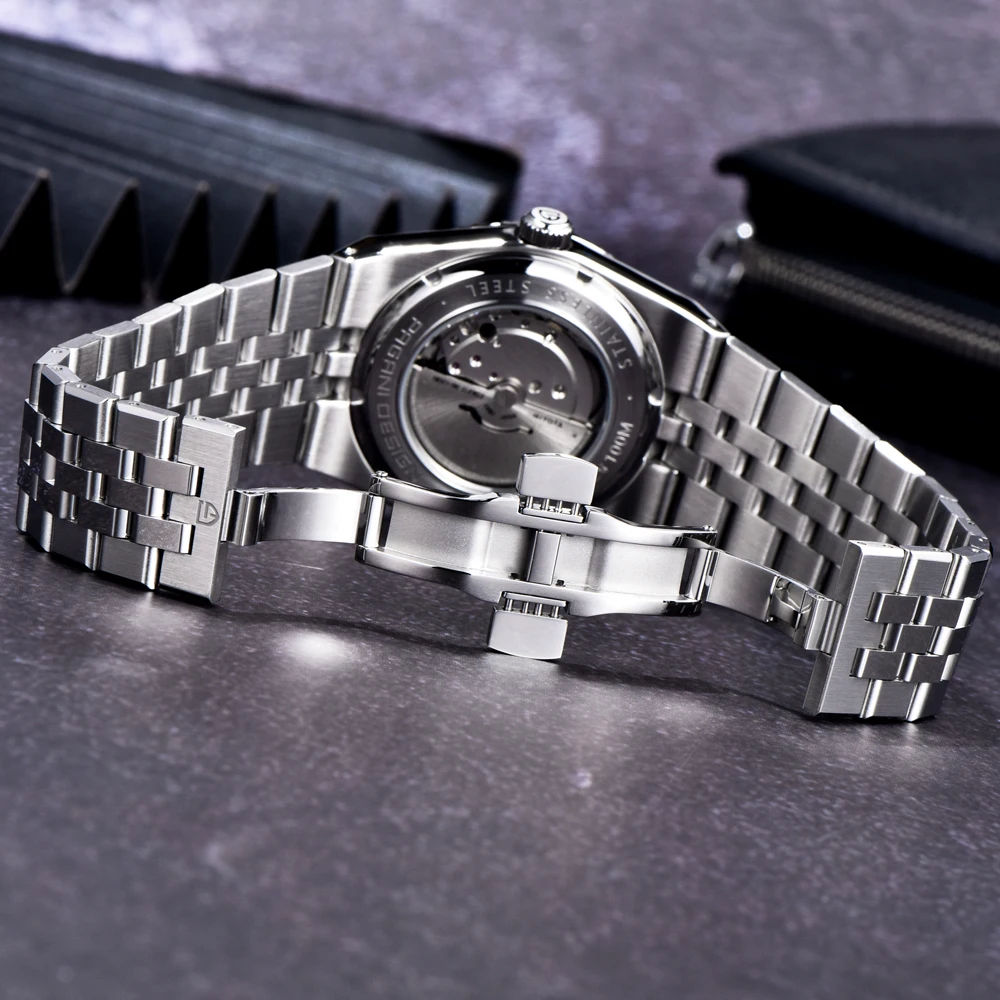 PAGANI DESIGN 2025 جديد الجليد الأزرق ساعة أوتوماتيكية للرجال الفاخرة ساعات المعصم الميكانيكية الرجال AR الياقوت كريستال ساعة رياضية الرجال #5