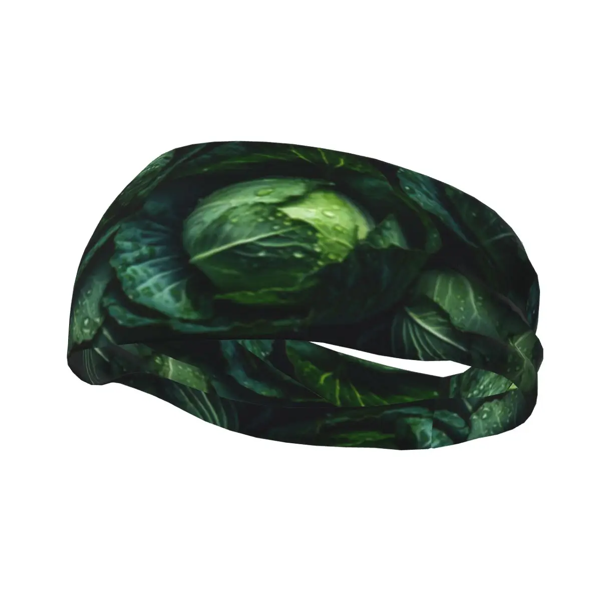 

Sports Headband Farm Cabbage Heads With Water Drops Fitness Sweatband Absorbent Cycling Jog Hair Bandage