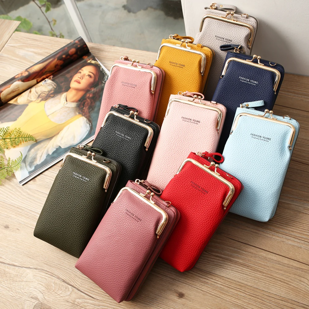 

Women's Adjustable Shoulder Bag Crossbody Bag Large Capacity Leather Zipper Bag Multiple Compartments Cell Phone Bag