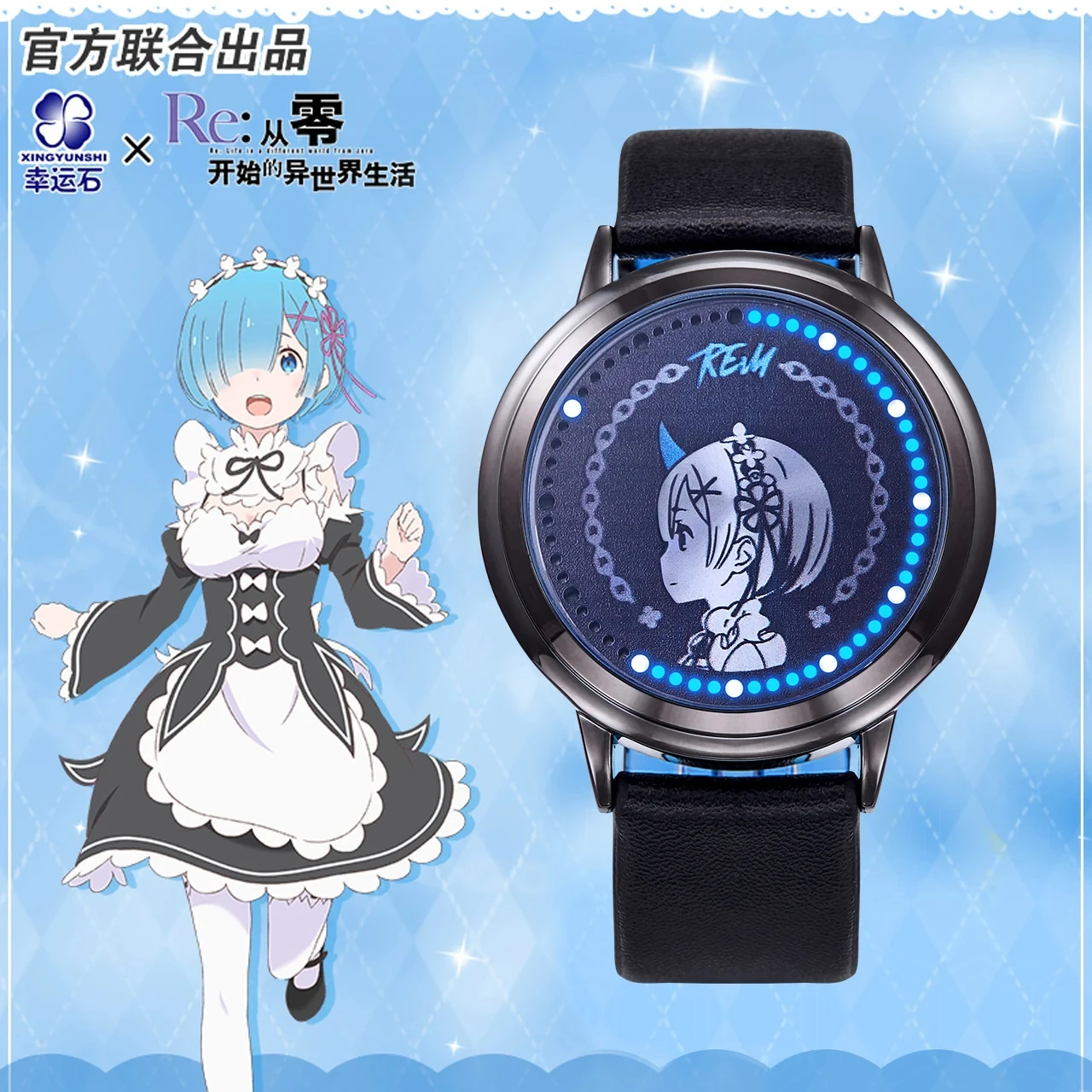 

Re:Life In A Different World From Zero Rezero Re0 Anime Rem LED Watch Waterproof Manga Role Inori Action Figure Gift