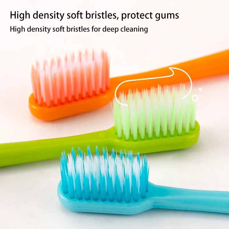 Ensemble de Brosses à Dents en Fibre Fine Douce, Matériel PBT Sûr, Soins Dentaires pour la Famille, Multicolore, Blanchiment des Dents pour Enfants et Adultes, 6 Pièces