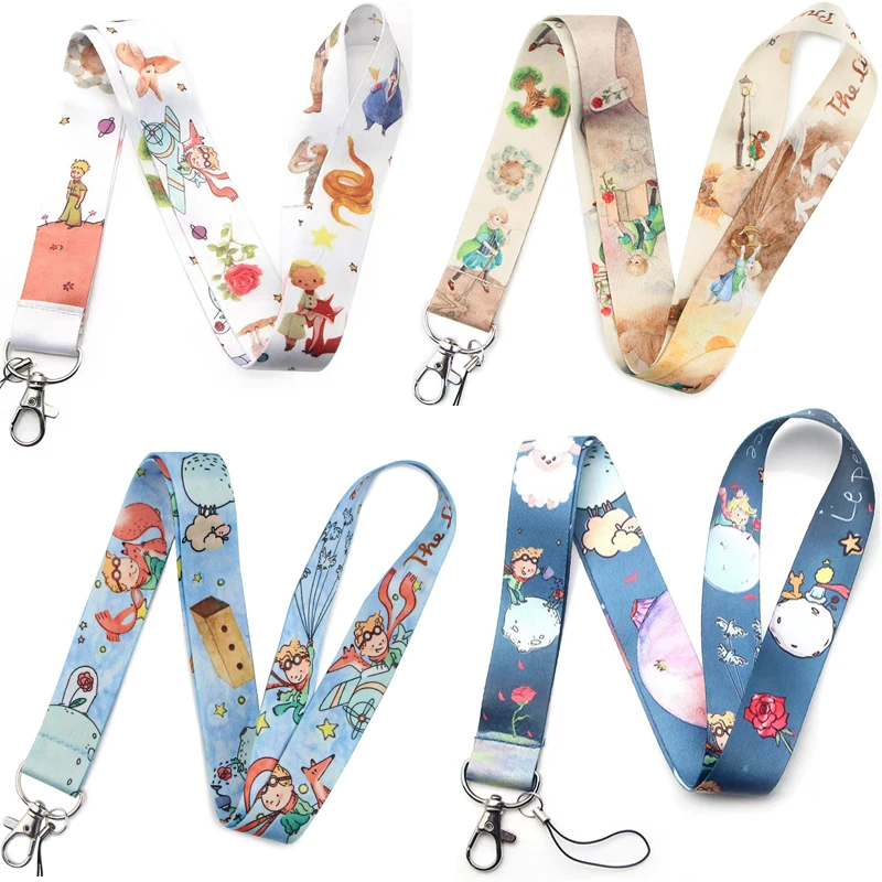 Cartoon Cute The Little Prince Lanyard For Keys Neck Strap ID Card Holder Keycord DIY Hanging Rope Lanyards Webbing Ribbon