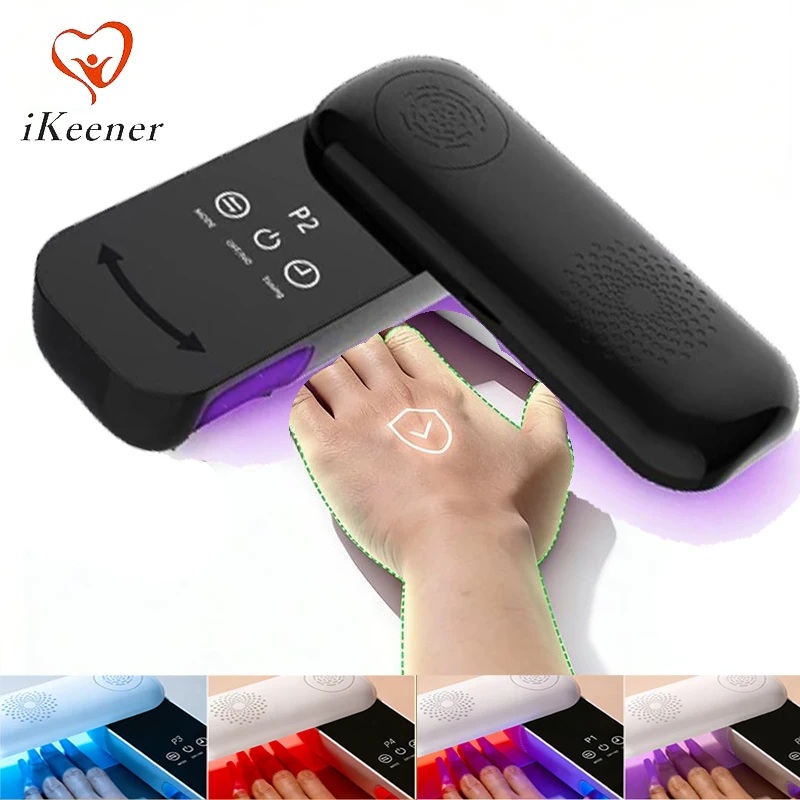 uvネイルランプ-コンパクト-コードレス-240個のled搭載-°-回転可能なパネル-uv保護-uvライトでジェルを硬化させる-速乾性紫外線ランプ