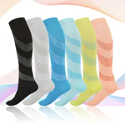 YS041 Compression Socks 20-30mmhg High Stockings Men Sports Socks For Marathon Cycling Football Varicose Veins Pregnancy Nursing