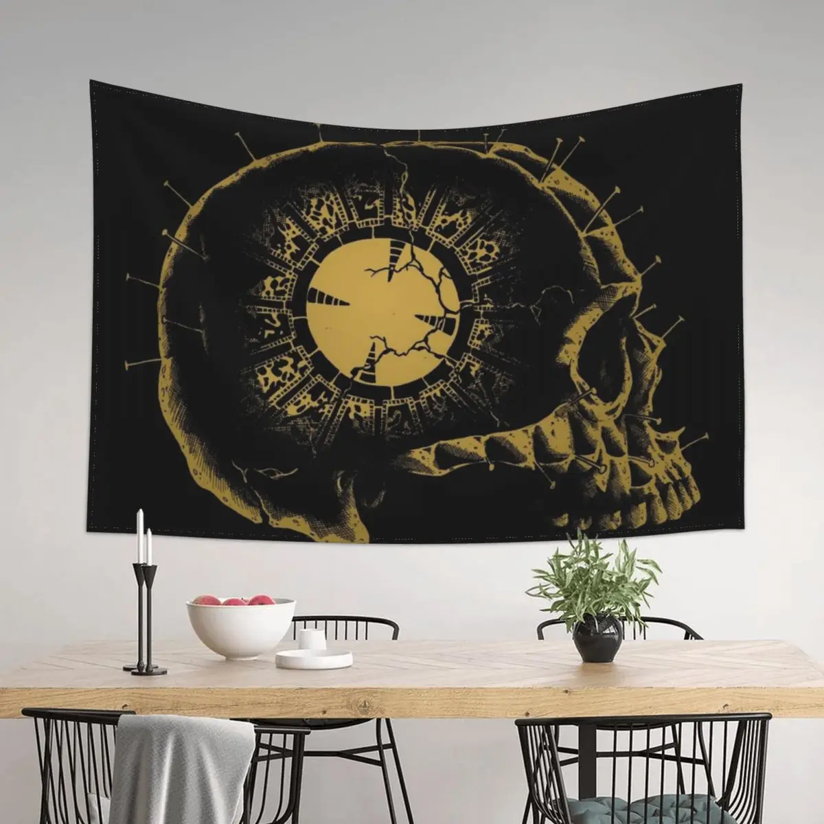 

Lament Skull 3 Tapestry Funny Wall Coverings Room Decor For Girls Tapestry