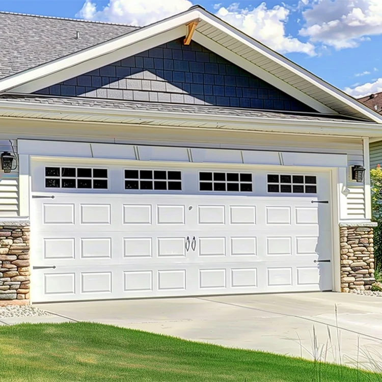 Modern Custom Sizes Sectional Garage Door Efficient Sealing Overhead Galvanized Steel Door for Home Automation