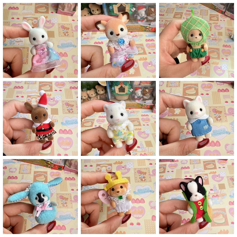 

Sylvanian Families Anime Children Toys Girl Calico Critters Figures Toys for Girls Cute Ternurines Small Baby Figure Gift Sets 1
