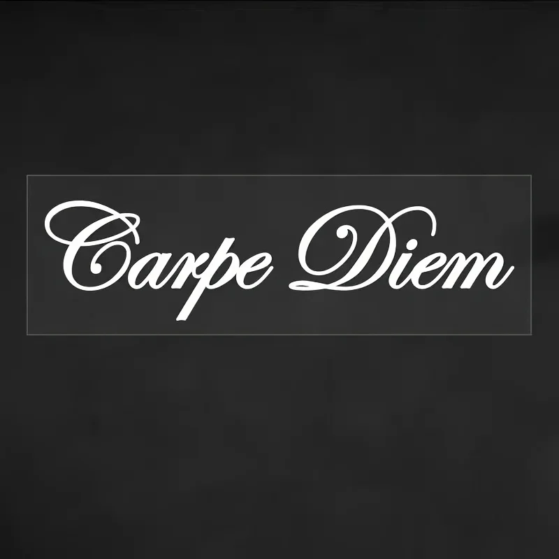 

1 шт. модная наклейка для латинского автомобиля "Carpe Diem", вдохновляющий автодекор для любителей автомобилей
