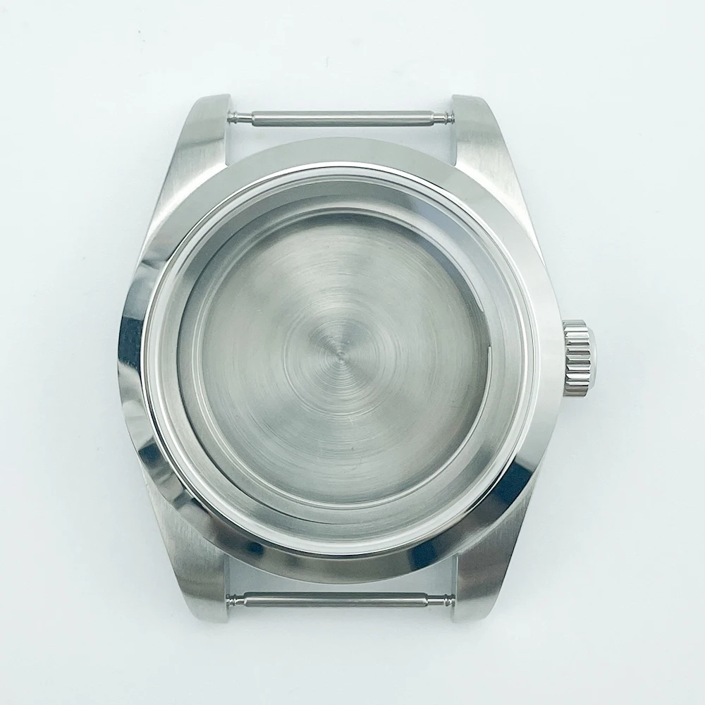 39mm Brushed Explor Watch Case with Scratch-Resistant Sapphire Crystal, Fits MIYOTA8215, 100m Water Resistance