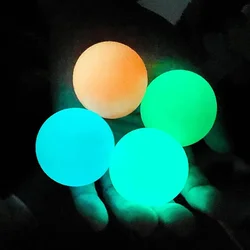 10/5Pcs Luminous Sticky Ball Glow in The Dark Ball Throwing Indoor Decompression TPR Sticky Balls Target Ball Kids Sticky Balls