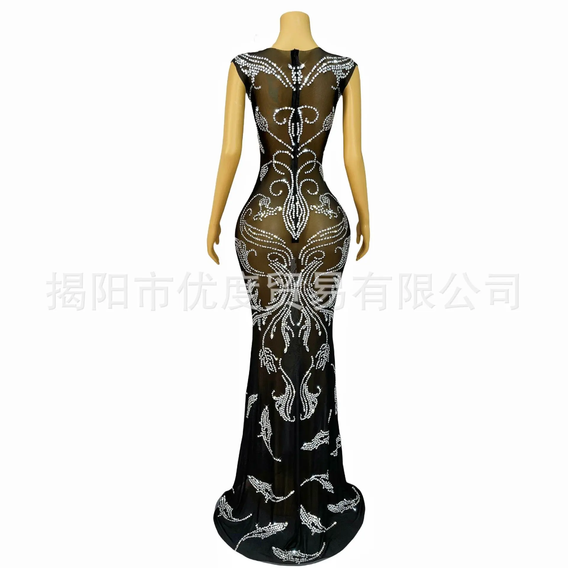 شخصية سليم صالح الصناعة الثقيلة الراين قسط نمط فستان أسود كوكتيل أداء حفلة فستان Partykleider