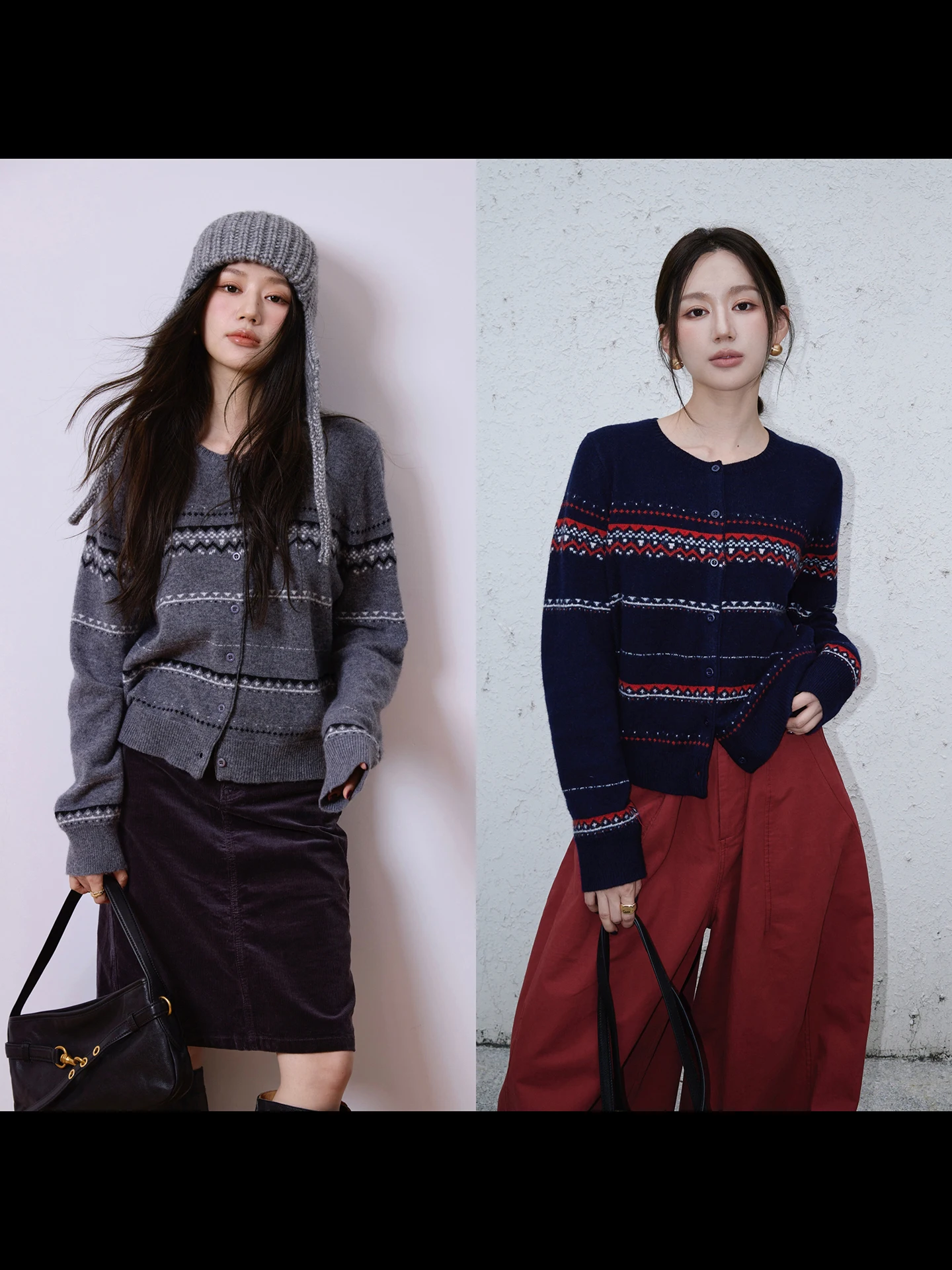 

Soft Woolen Knitted Cardigan Long Sve Vintage Floral Embroidery Regular Fit oulder Length Slimming Effect Outerwear for ...