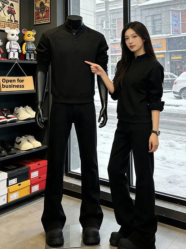 

Bla Knife Jeans Men's Spring 2026 Slim Fit Straight Leg Micro Flare Long Trousers Faionable Street Sle Cotton Blend