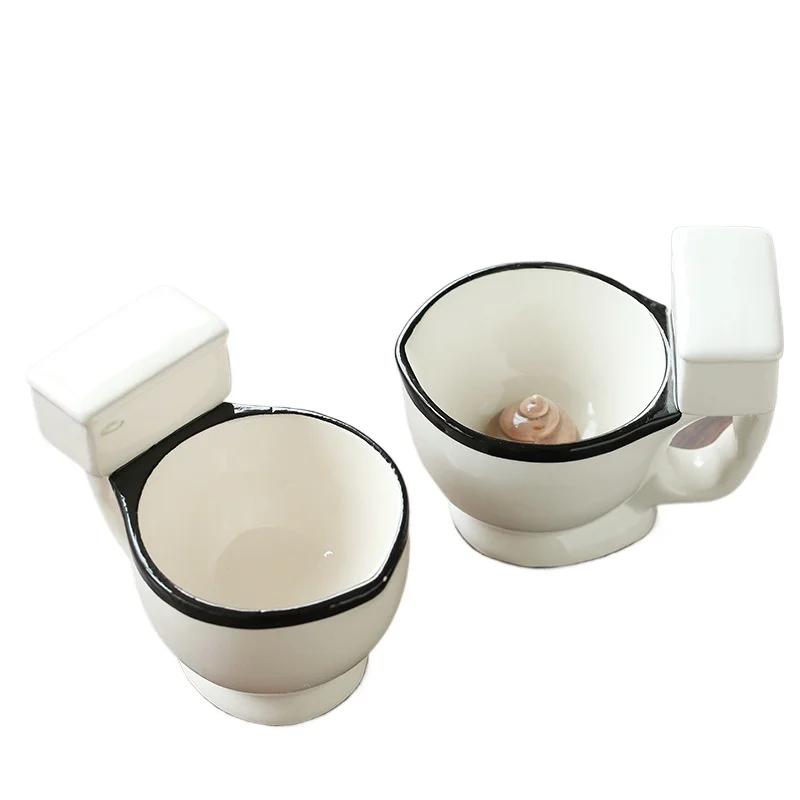 

Креативные и необычные керамические кружки, новинка, керамическая кружка для унитаза с ручкой, 300 мл, чашка для кофе, чая, молока, мороженого, забавная для подарка, туалета