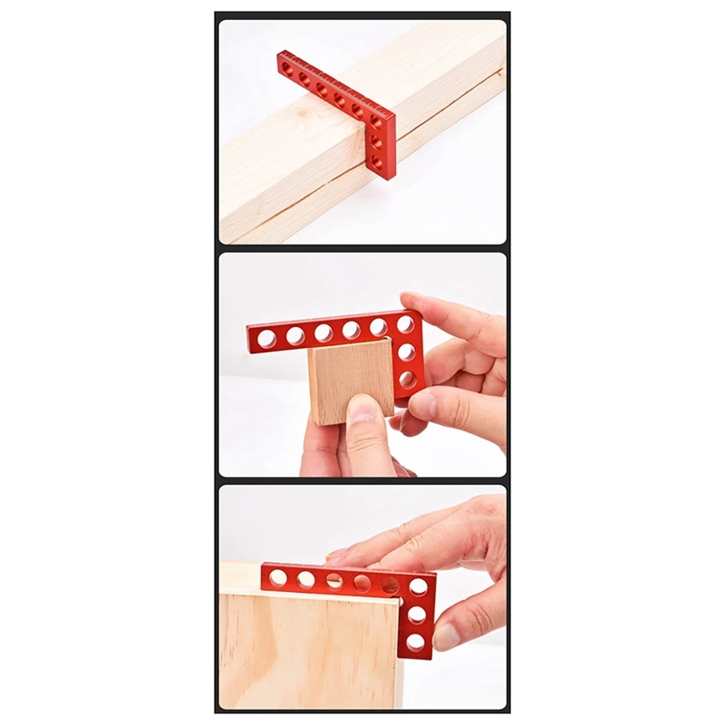 Righello di altezza in lega di alluminio Righello ad angolo retto da 90 gradi Strumento di misurazione Righello per marcatura Righello angolare Strumenti per la lavorazione del legno