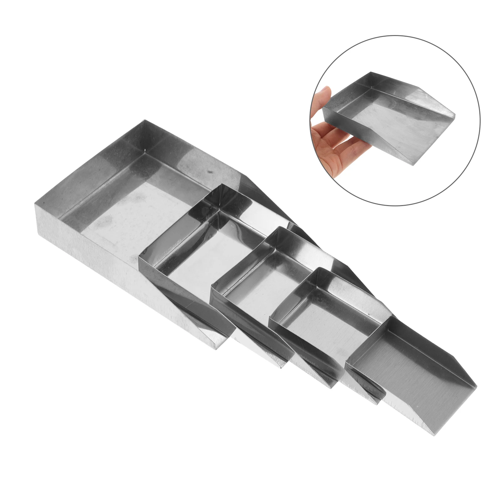 5 قطعة أدوات صنع المجوهرات مغرفة الماس لؤلؤ صغير الفولاذ المقاوم للصدأ مغرفة صغيرة مسطحة مجرفة حبة فرز حجر الراين الخرز