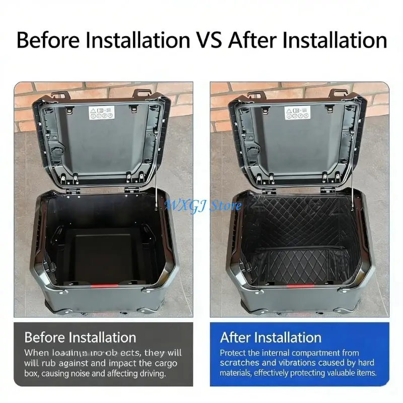 

37JE Protective Motorcycle Trunk Liner Featuring Foam and PU Leather For R1300GS ADV Enhanced Scratch Resistance