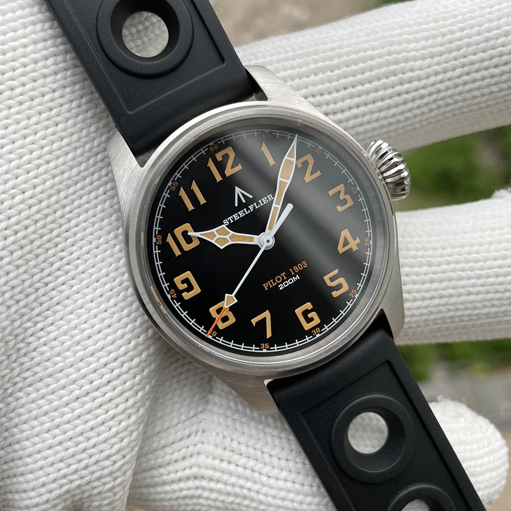 STEELFLIER Offizielle SF740V Neue Quarz-Armbanduhr Super C3 Leuchtende 200M Wasserdichte VH31 Mute-Uhrwerk Mann Mode Business Uhr – Detail 19