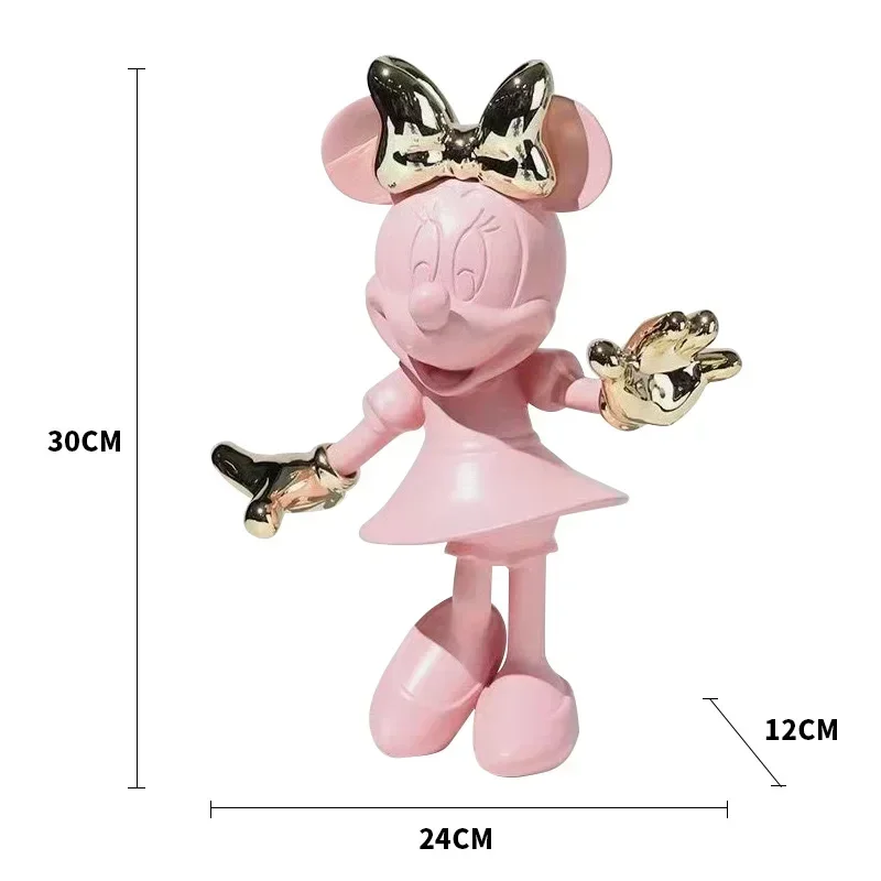 30cm Modern Minimalist Cartoon Minnie Sculpture Decoration Creative Trend Character Living Room Children's Room Tabletop Decorat