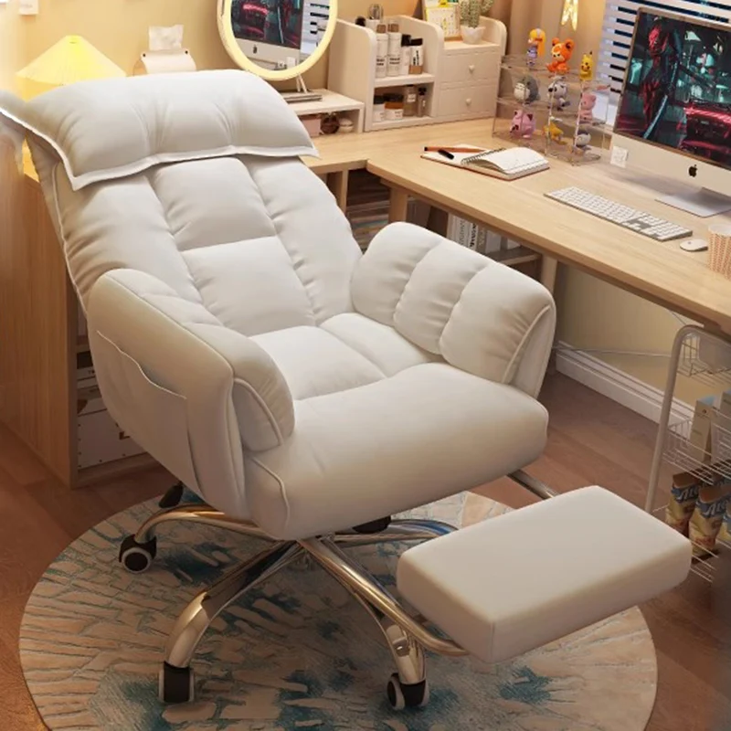 Recliner Makeup Office Chair Lazy Luxury Playseat Rolling Rocking Office Chair Relaxing Backrest Silla Oficina Home Furniture