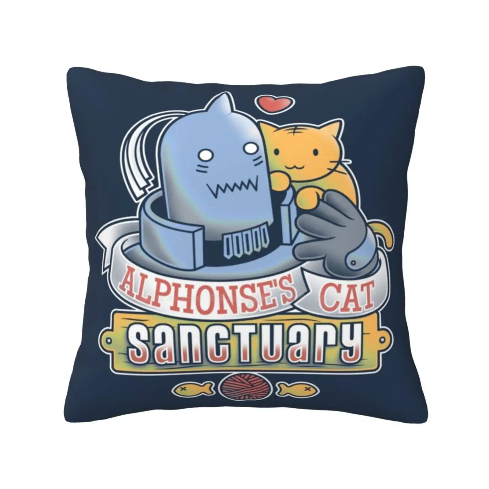 Alphonse'S Cat Sanctuary Soft Comfortable Pillowcase Alphonse Edward Elric Roy Major Armstrong State Alchemist