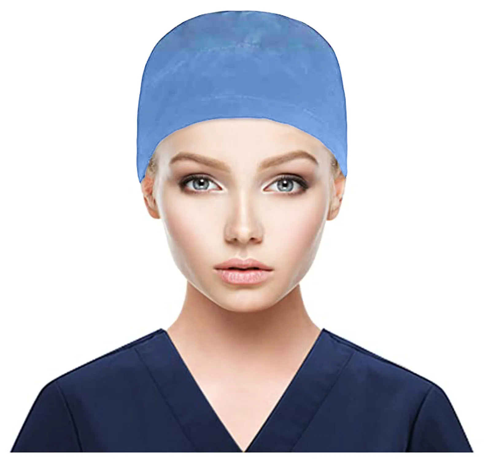 1Pc Werkpet Met Knoop Lang Haar Verstelbare Werkhoed Paardenstaart Houder Stropdas Rug Hoeden Voor Dames En Heren Unisex Scrub Cap