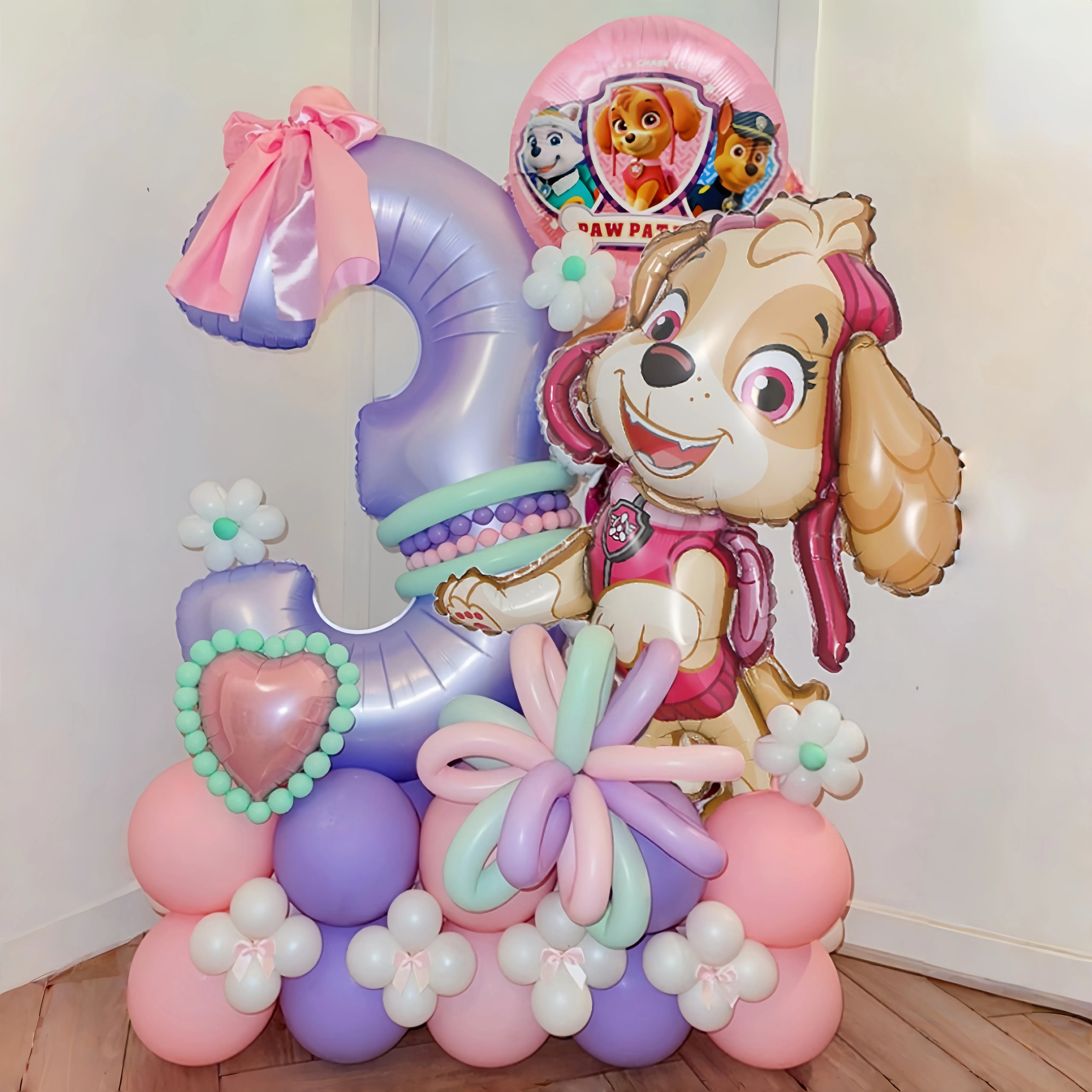 Balões Temáticos Patrulha Canina: Decoração de Festa, Suprimentos de Resgate, Balões de Alumínio do Chase, Rubble e Skye, Presentes de Aniversário Infantis