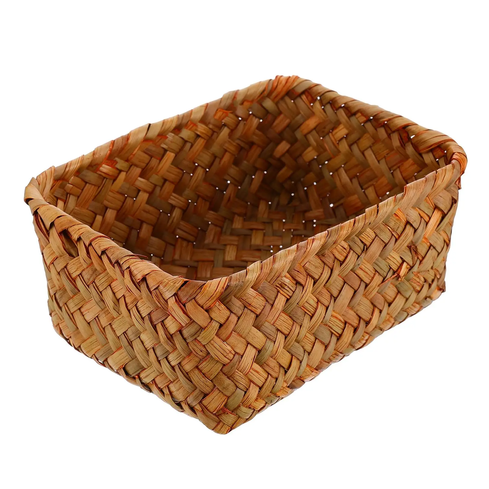 Seaweed Woven Storage Basket Safe Practical Open Design Bread Fruit Vegetable Snack Magazine Hotel Home Decor