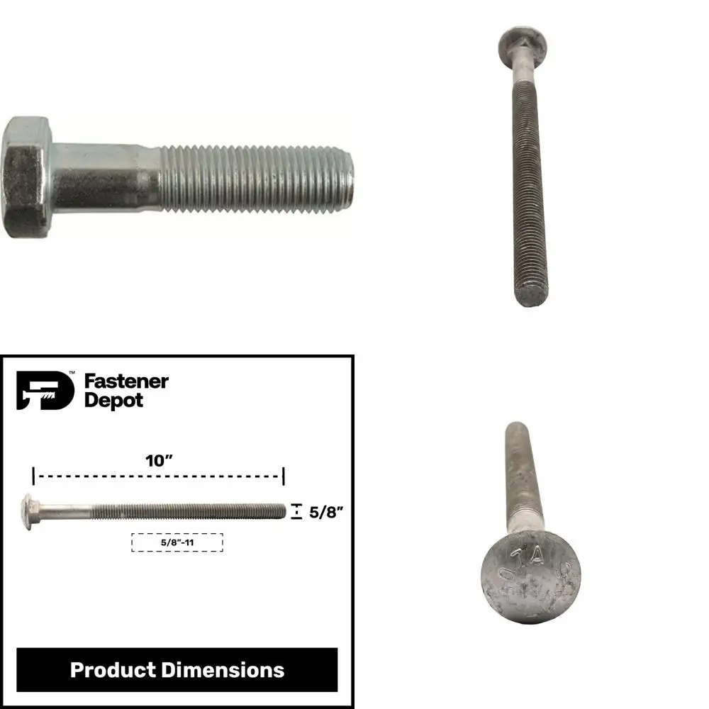 

Zinc-Plated Grade 8.8 Hex Cap Screws, M10-1.25 x 55mm, 50 Pack, Fine Thread, Partially Threaded, 2.25 Thread Length, Metric Fast