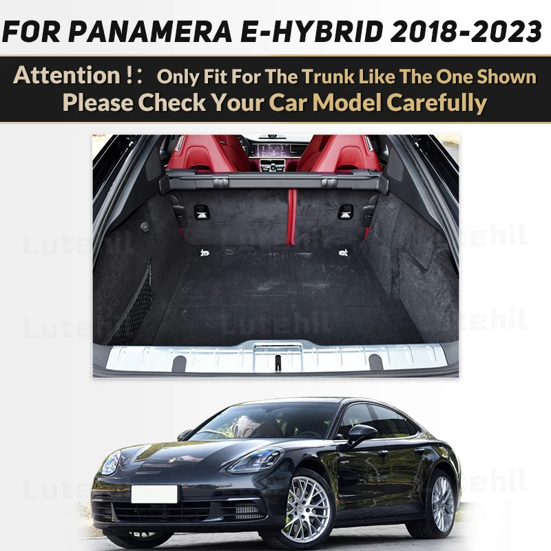 For Porsche Panamera E-Hybrid 2018 2019 2020 2021 2022 2023 Auto Full Coverage Trunk Mat Car Boot Pad Cargo Liner Accessories