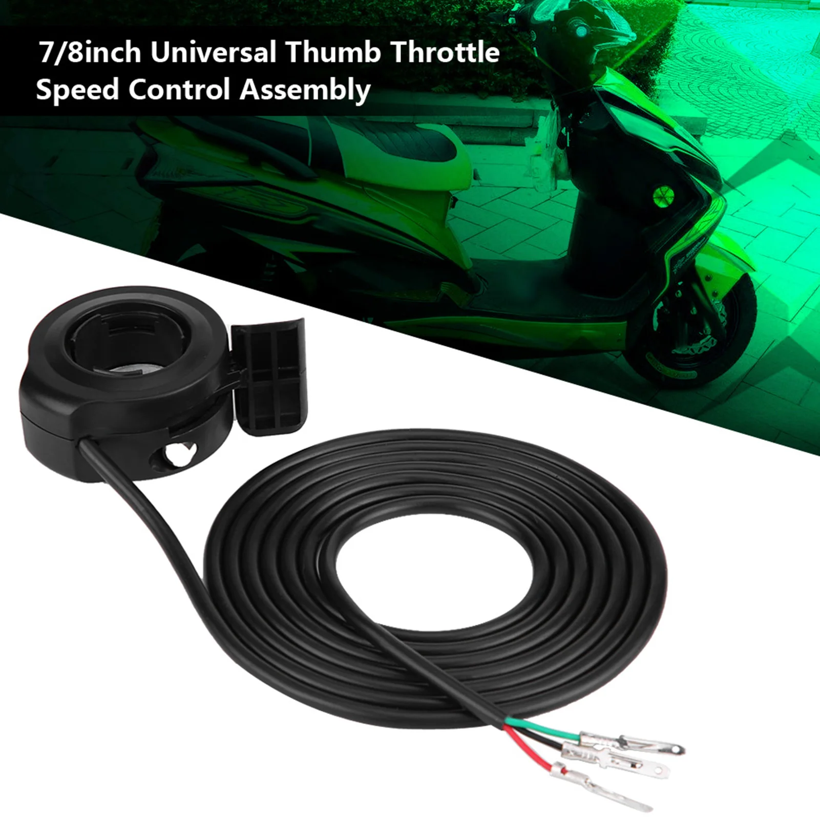 22mm 7/8inch  Thumb Throttle Speed Control Assembly for E bike Electric Bike Scooters Speed Control 22mm Thumb Throttle