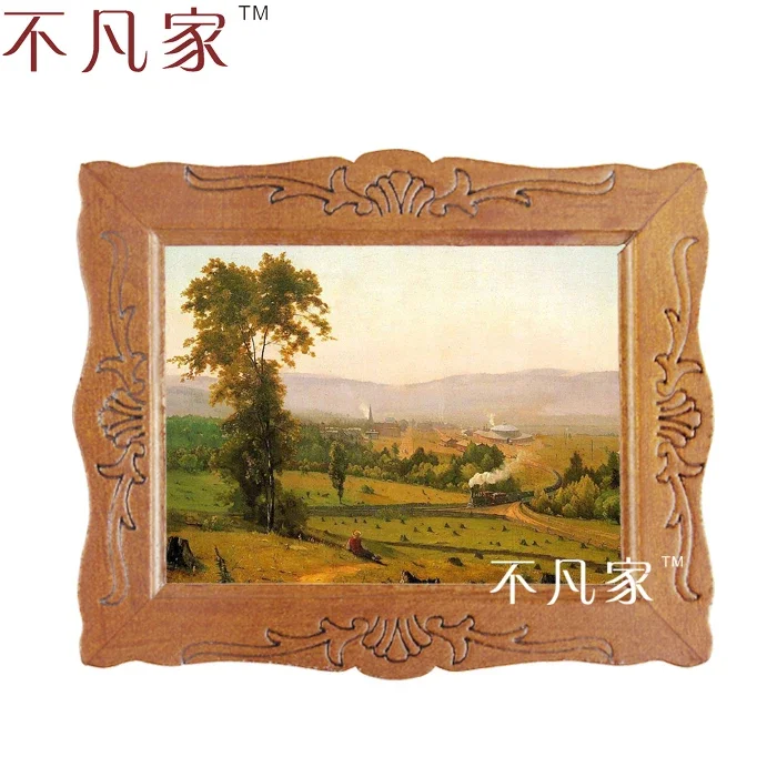 

Wholesale Dollhouse 1:12 scale miniature classical beautiful countryside oil painting D-11