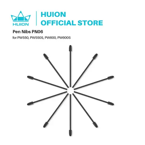 HUION 드로잉 태블릿용 교체 닙, PN06, PW550, PW550S, PW600, PW600S, 10 팩
