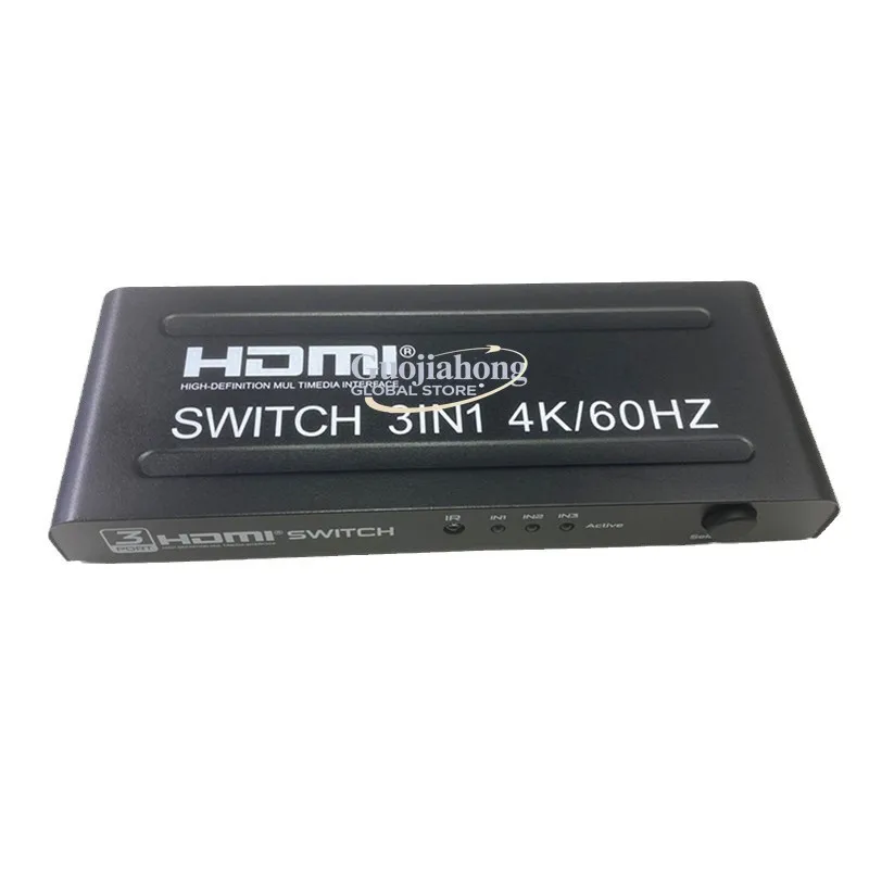 

4K switcher three cut one iron shell high definition SWITCH 3x1 5X1 4K 60Hz remote control