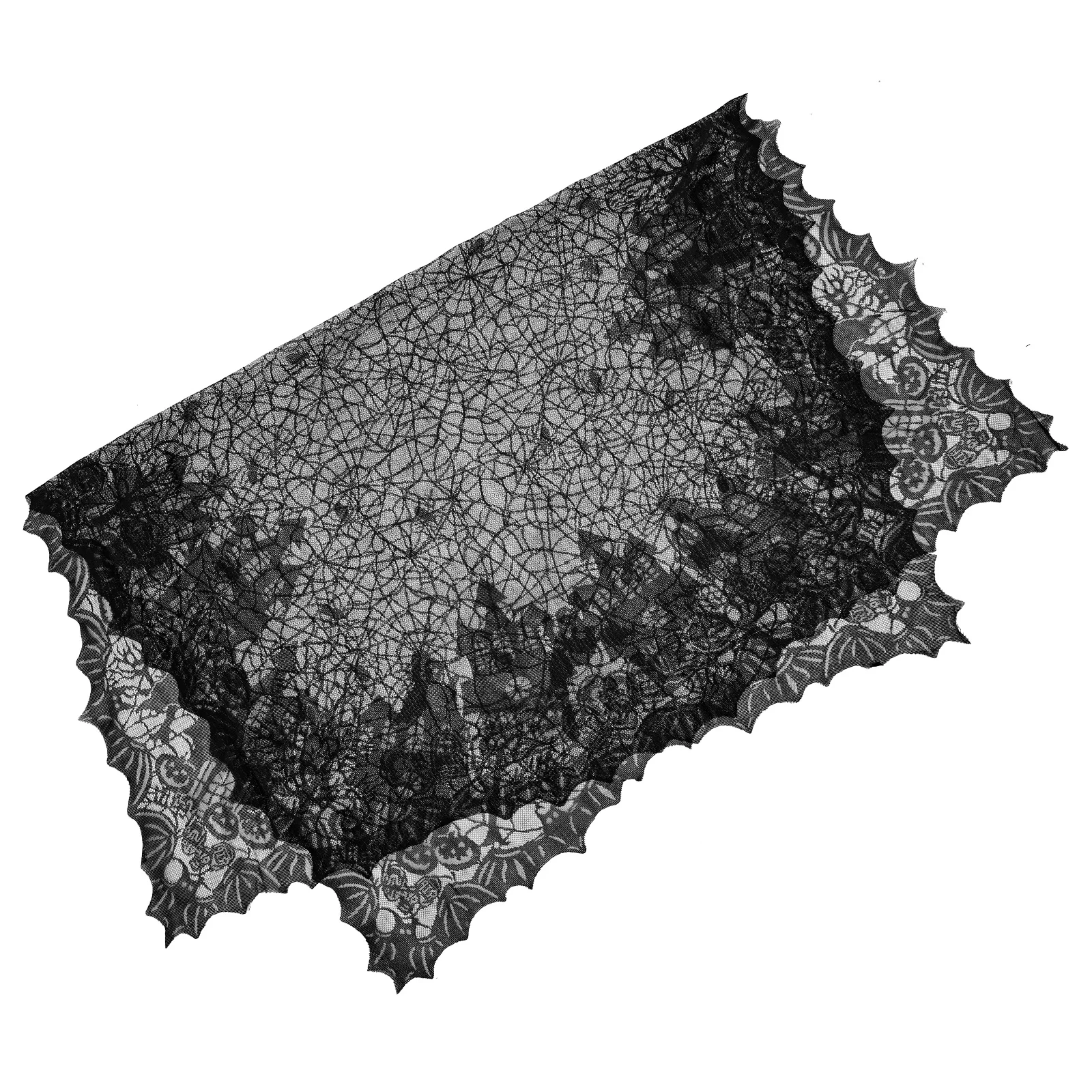 

Halloween Tablecloth Spider Web Lace Dining Table Decor Party Tabletop Favors Props