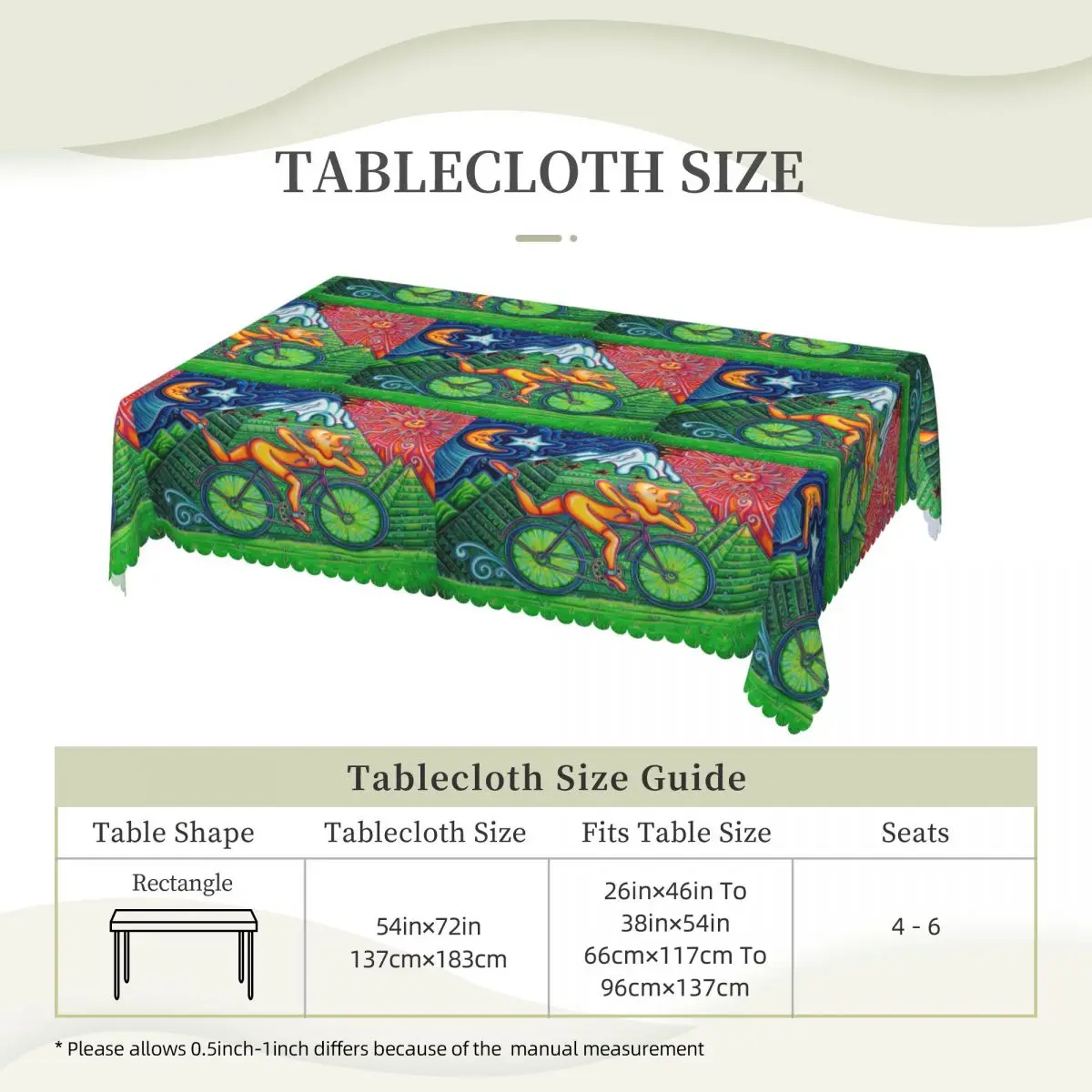 Discovery Of LSD Albert Hofmann Tablecloth Restaurant Kitchen Rectangular Tablecloth Festival Decorations Dining Table Cover