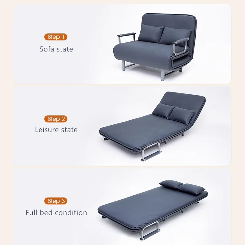 Moderne Möbel Stoff Schlafs ofa mit Metallrahmen Klapp sofa Cabrio Couch Bett Schlaf für Wohnzimmer