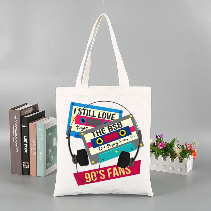 Backstreet Boys World BSB Music Band Ulzzang Shopper Bag Print Canvas Tote Bag Handbags Women Bag Harajuku Shoulder Bags