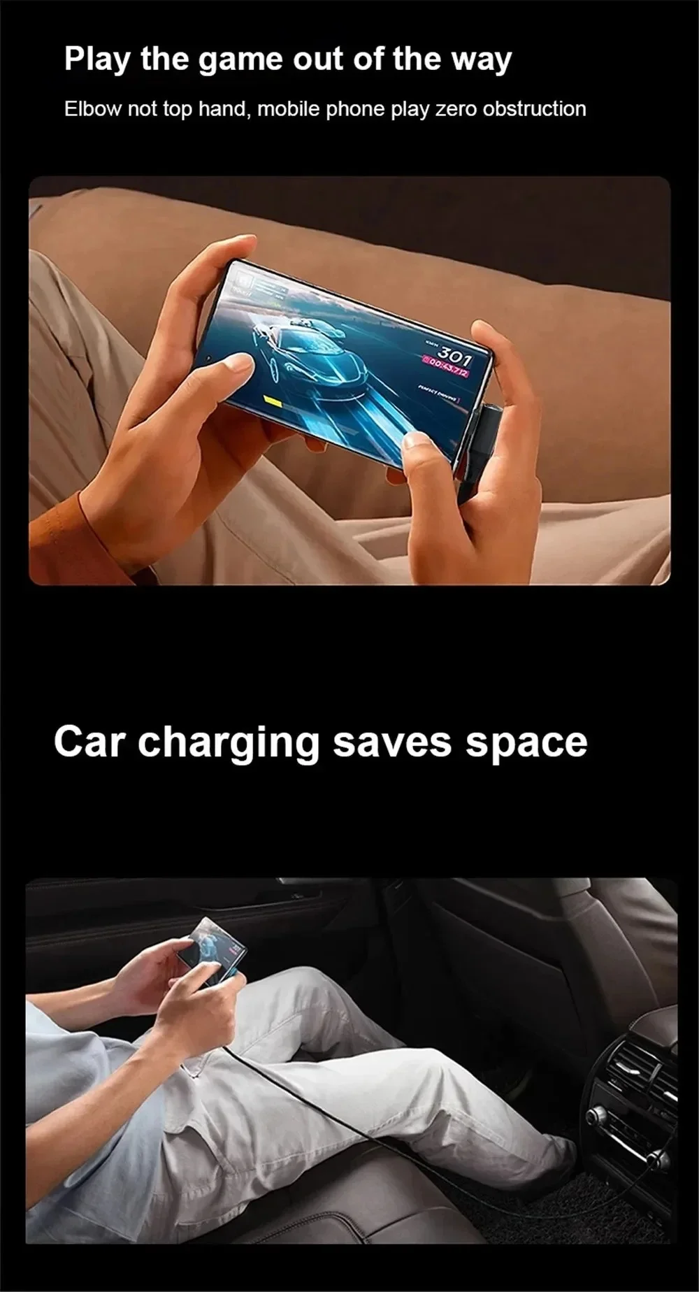 120W USB-C-Kabel, 90-Grad-Winkel, USB-auf-Typ-C-Ladekabel, schnelles Ladekabel für iPhone, Xiaomi, Huawei – Detail 2